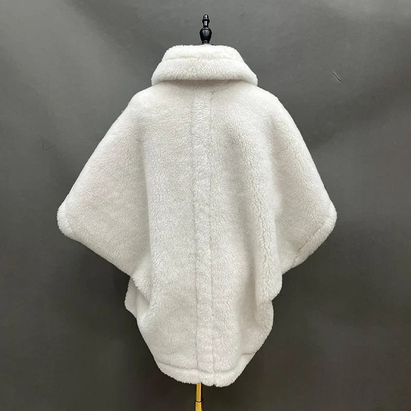 Winter Wool Fur Coat – Luxury Teddy Streetwear Warm Overcoat