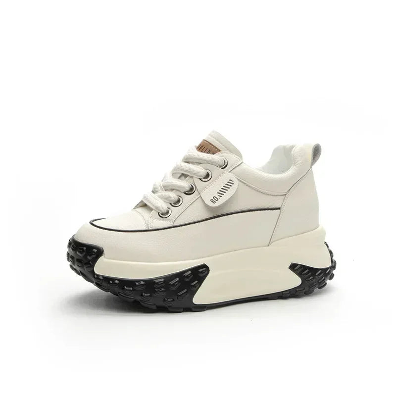 FujinGenuine Leather Platform Sneakers