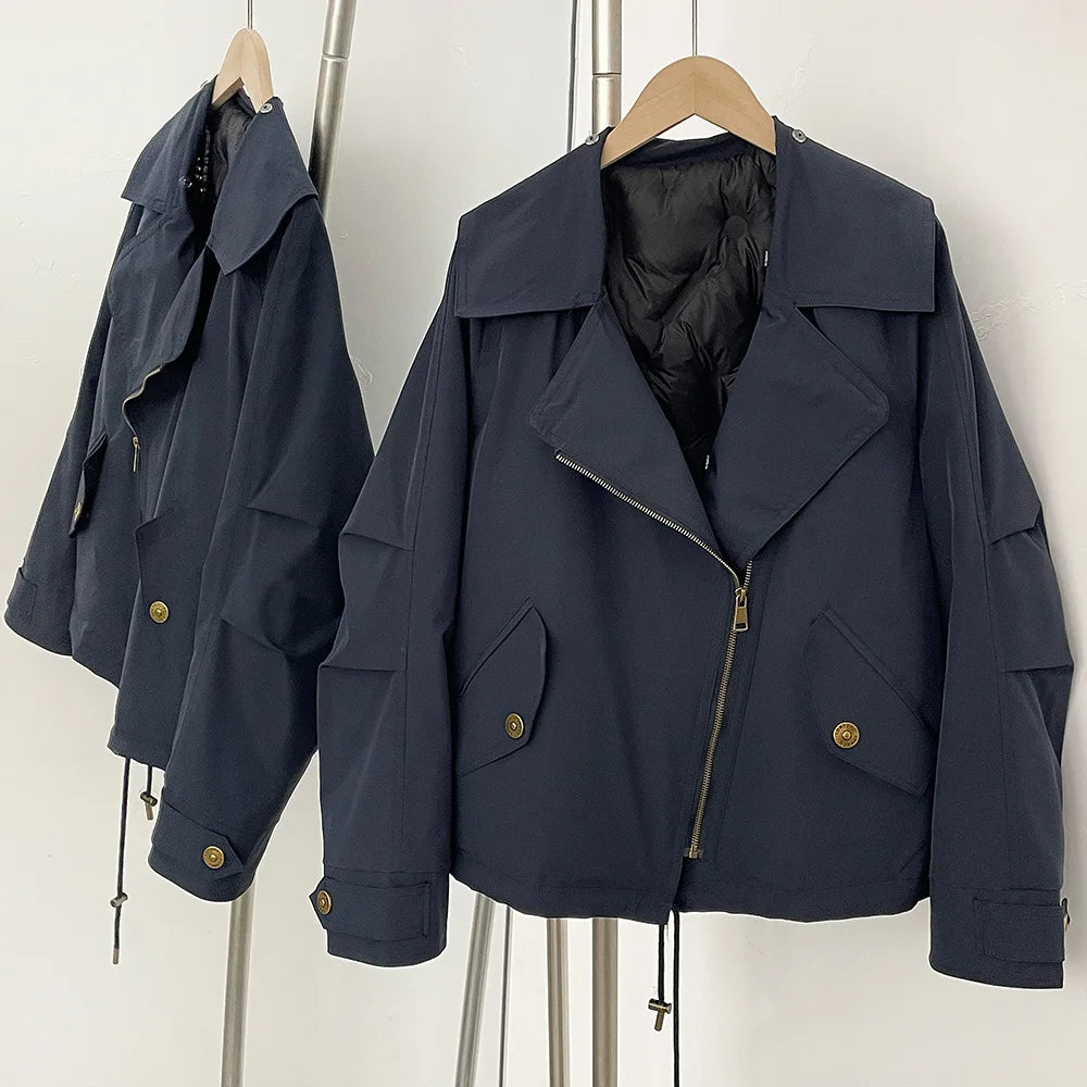 Marrakchi Women’s Black Trim Parka – Winter Fur Collar Coat 2025