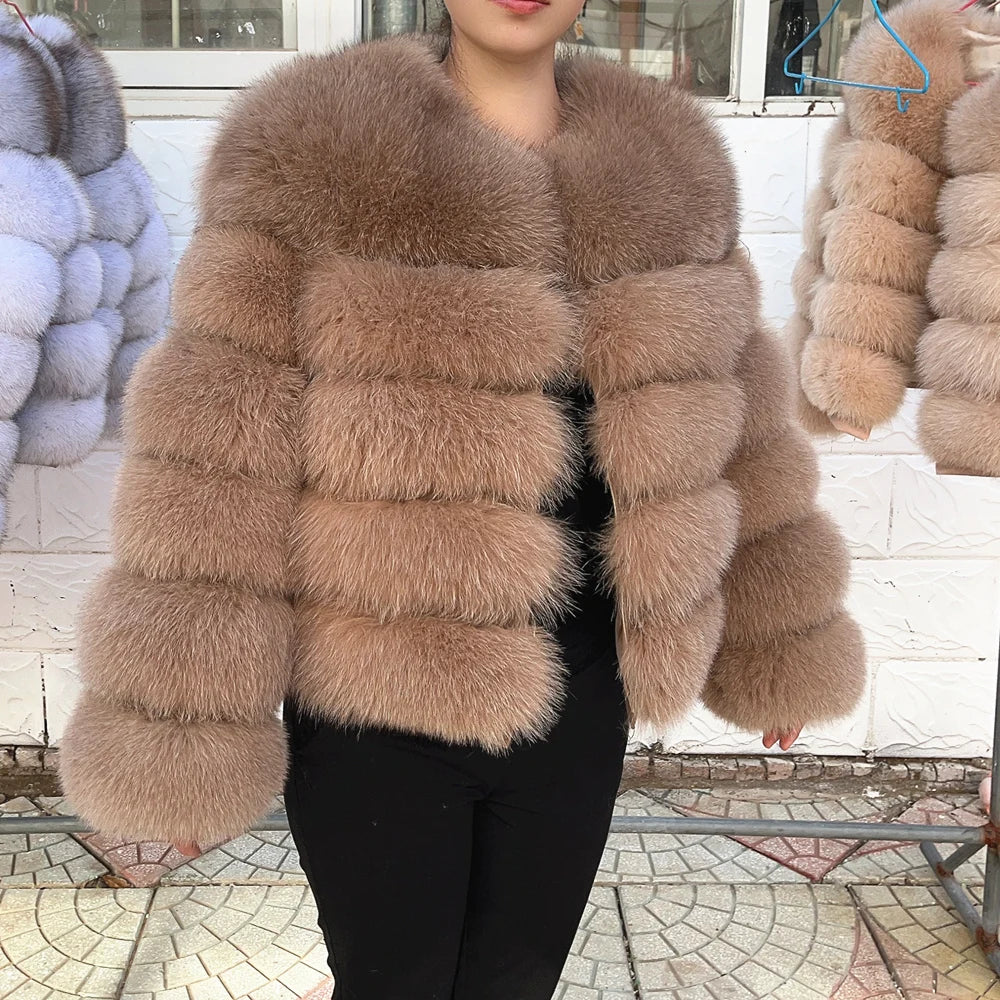 Adira Fox Fur Coat – Natural Winter Luxury