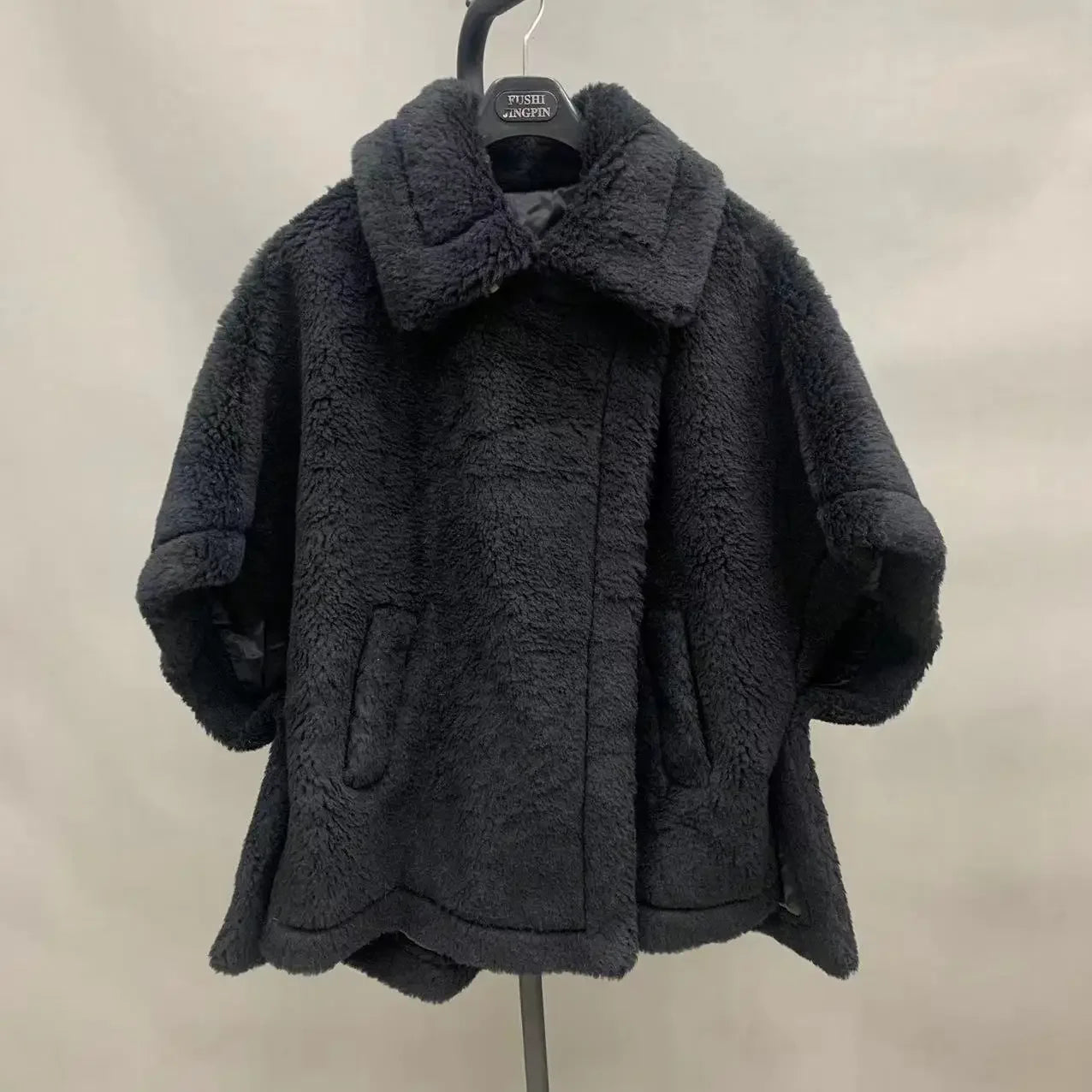 Winter Wool Fur Coat – Luxury Teddy Streetwear Warm Overcoat