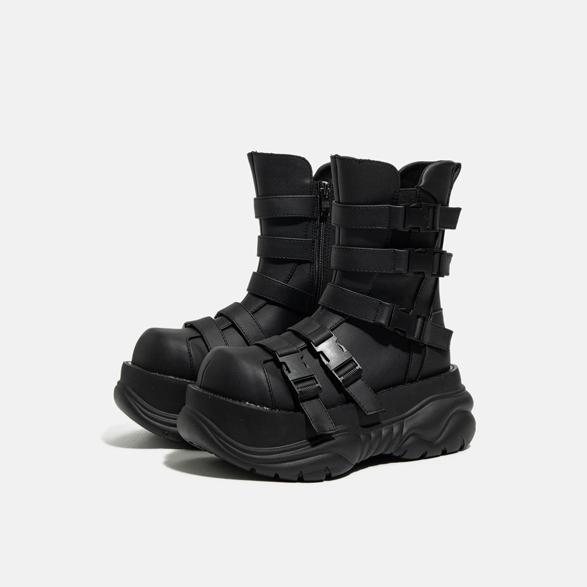 Dark Goth Punk Women’s Ankle Boots – Thick Muffin Sole