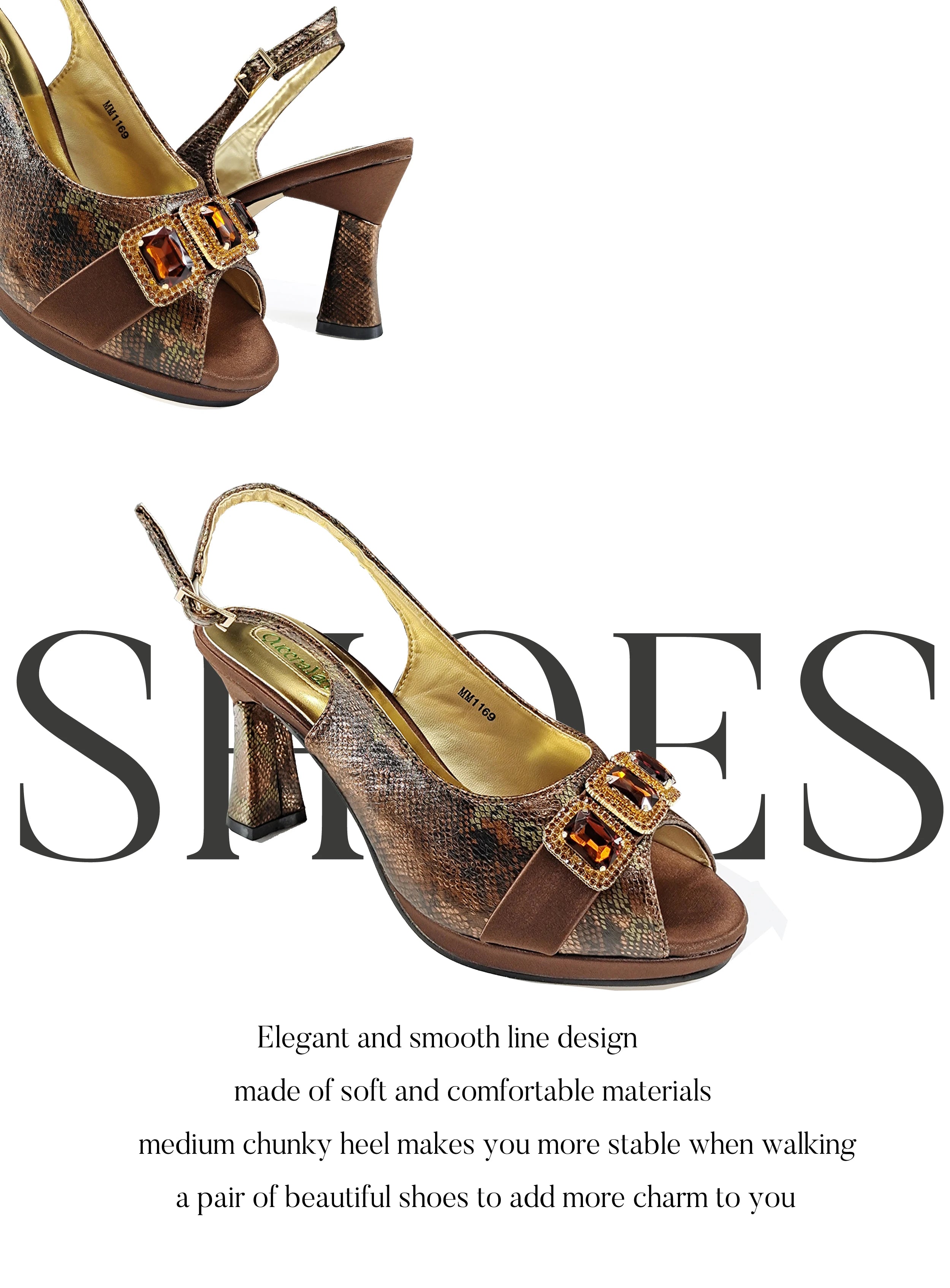 Elegant Green Peep-Toe Heels & Matching Bag Set