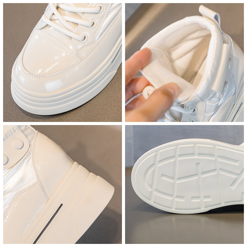 Fujin Women Ankle Booties Genuine Leather Wedges