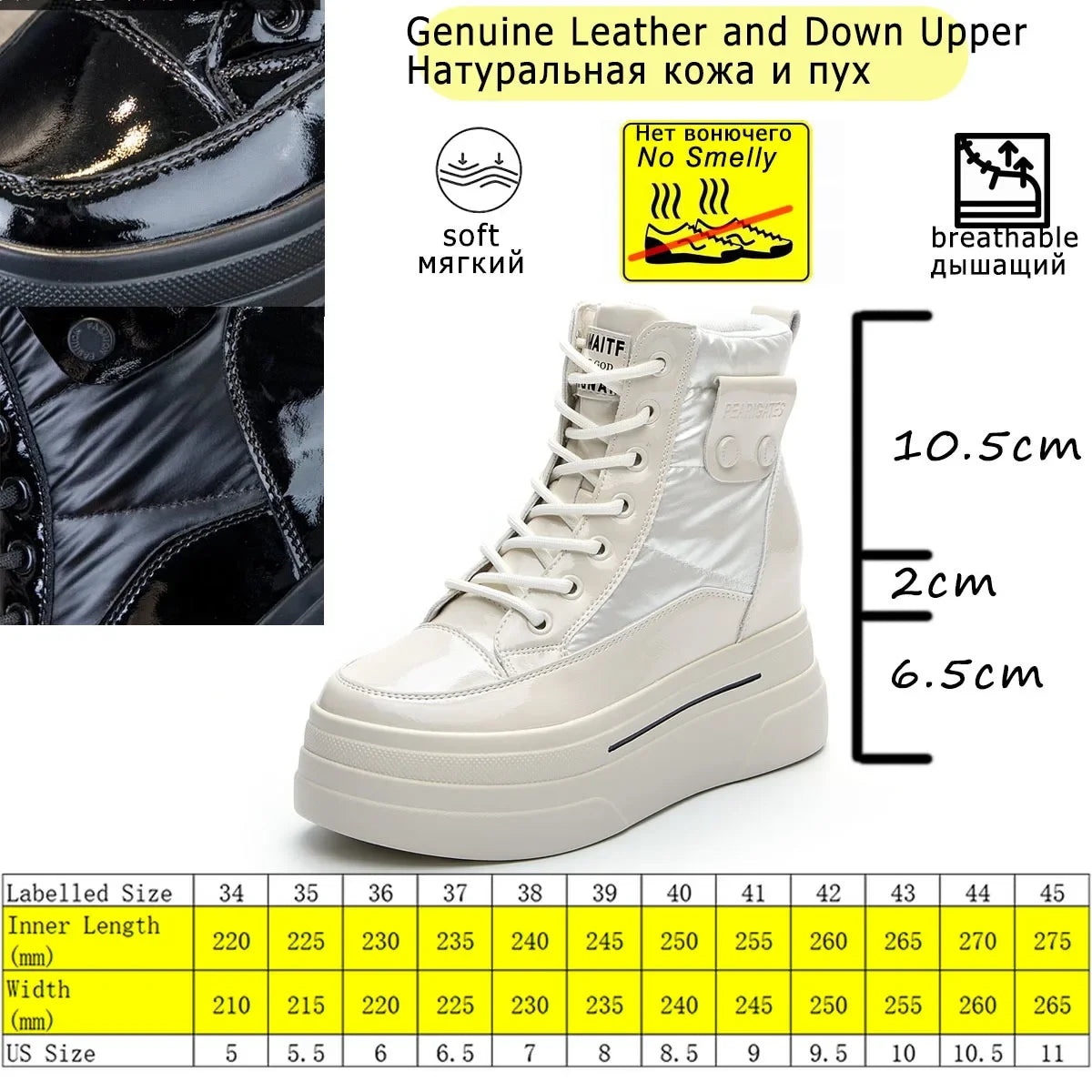 Fujin Women Ankle Booties Genuine Leather Wedges