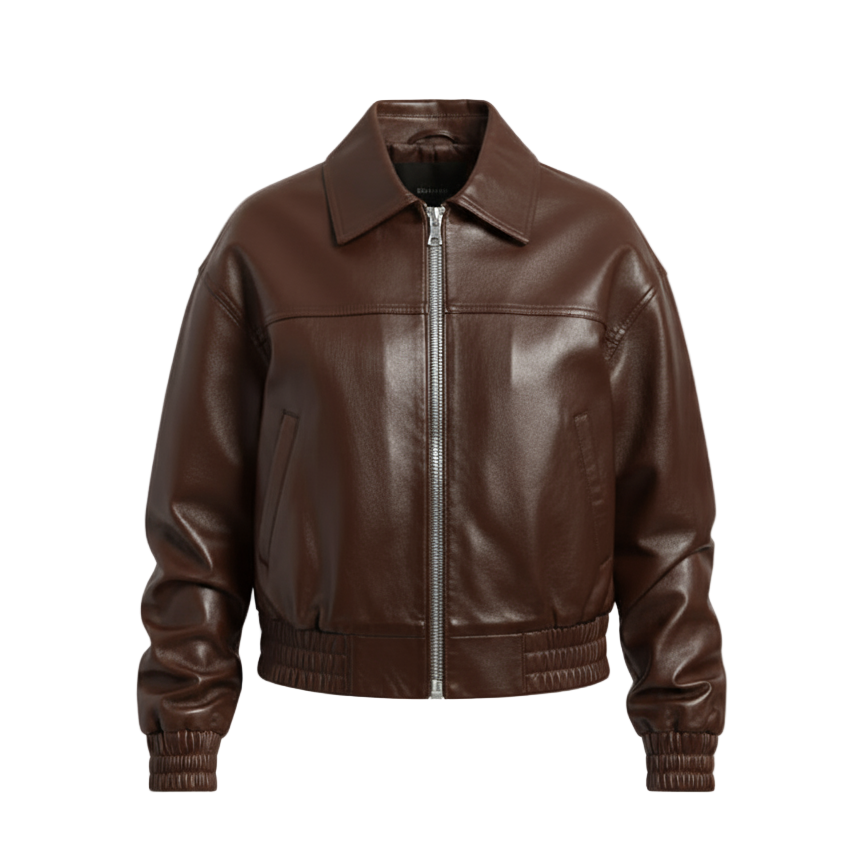 Veste en cuir – Bomber Veste femme