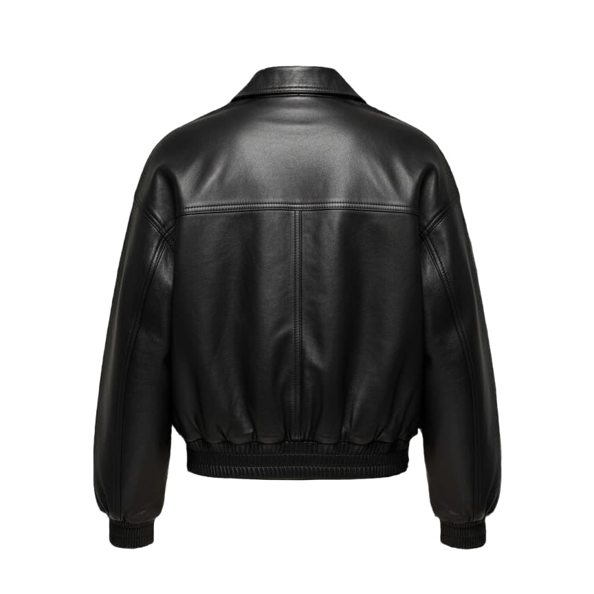 Women’s Leather Bomber Jacket – “Cleo”