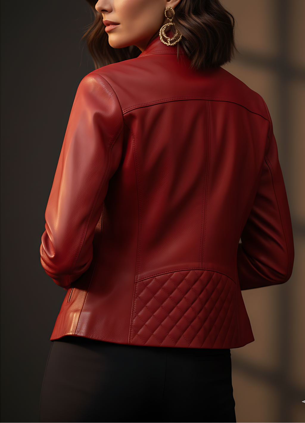 Women’s Lambskin Biker Jacket – “Tiffany”