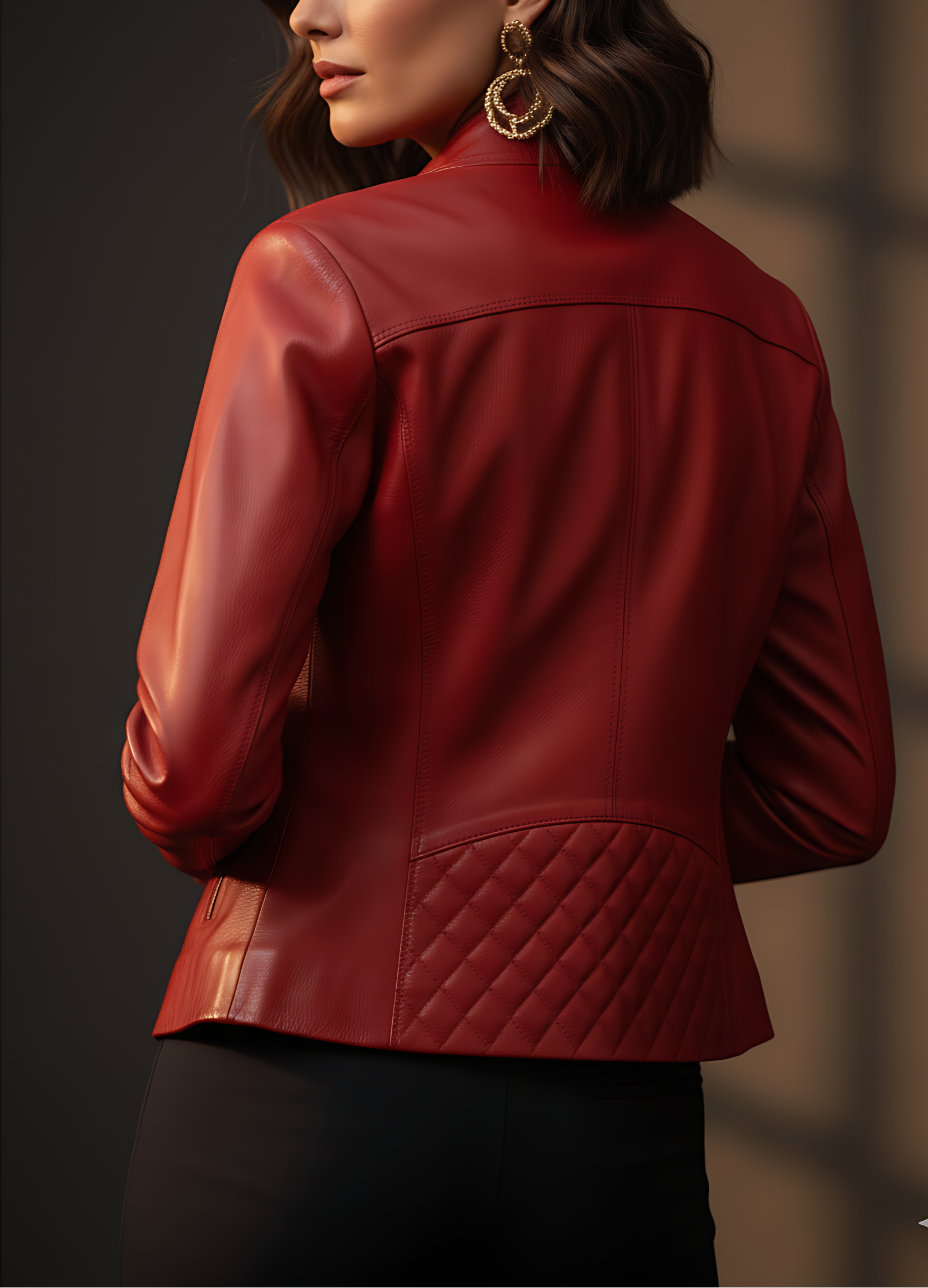 Women’s Lambskin Biker Jacket – “Tiffany”