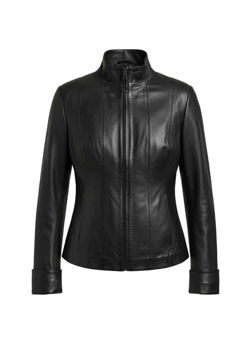 Women’s Leather Biker Jacket – “Bugatti”